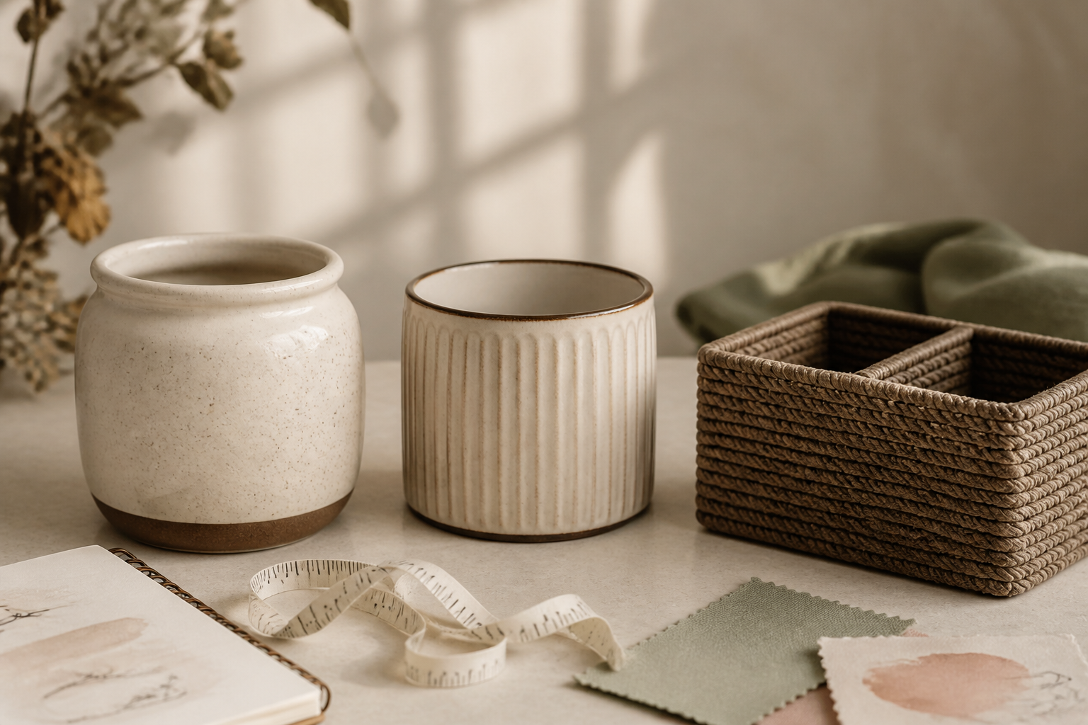 Similar everyday items being compared for size, materials, and practical details.