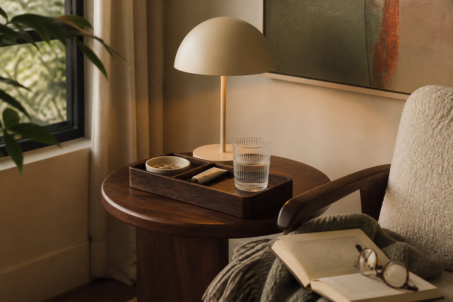 A practical everyday object integrated naturally into a comfortable, lived-in home setting.